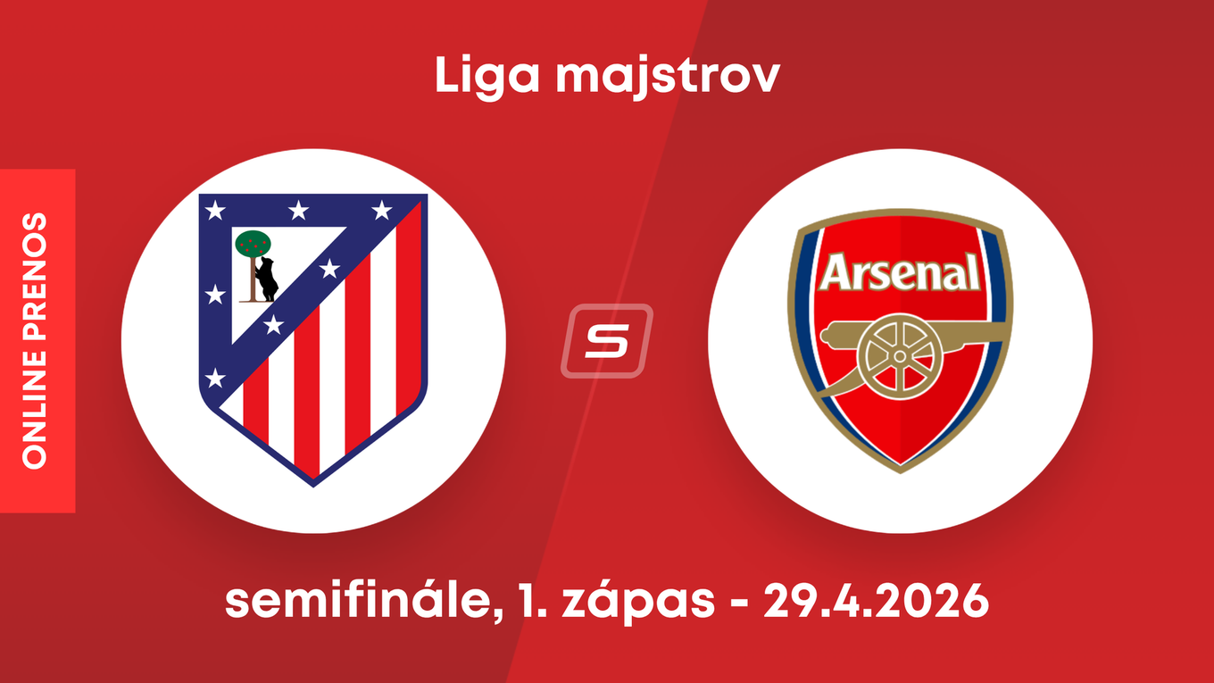 Atlético Madrid - Arsenal FC: ONLINE prenos zo zápasu semifinále Ligy majstrov. 