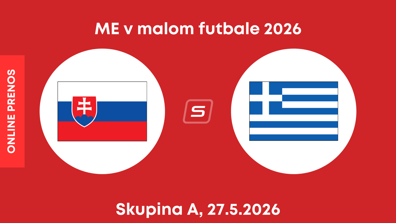 Slovensko vs. Grécko: ONLINE prenos z ME v malom futbale 2026.