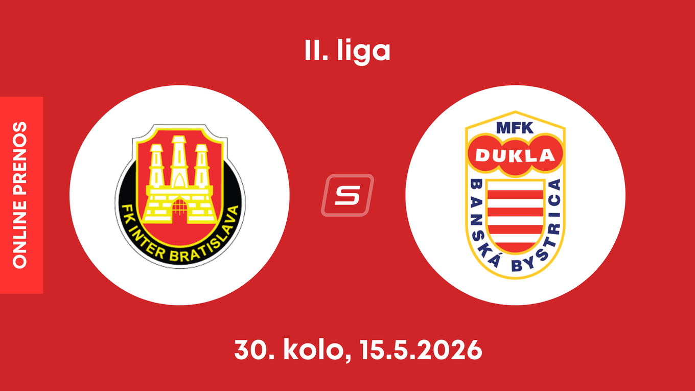 FK Inter Bratislava - MFK Dukla Banská Bystrica: ONLINE prenos zo zápasu 30. kola II. ligy.