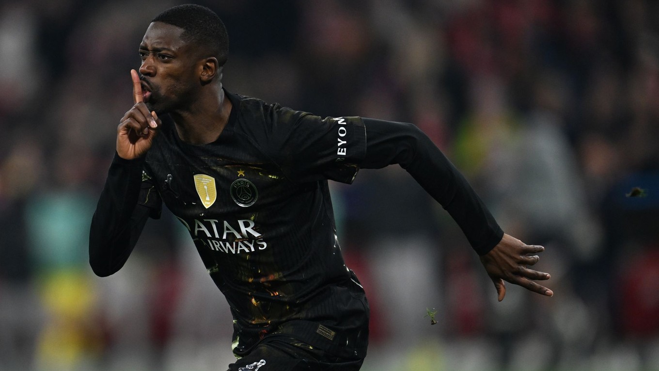 Ousmane Dembélé sa teší z gólu