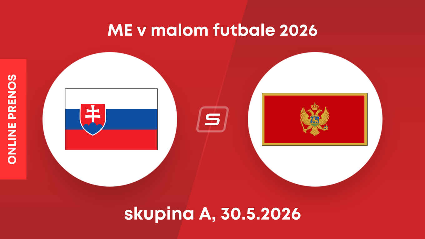 Slovensko vs. Čierna Hora: ONLINE prenos z ME v malom futbale 2026.