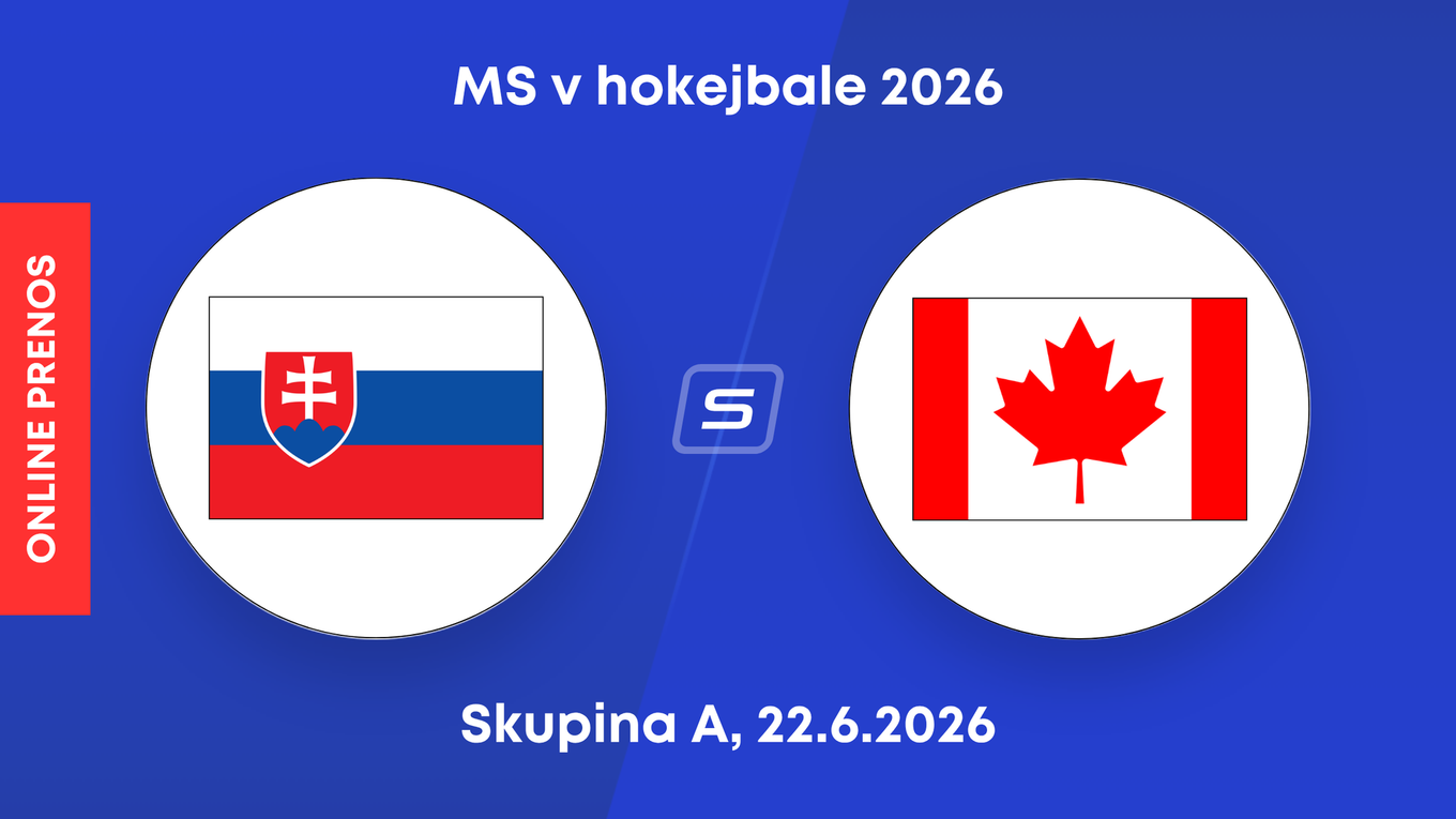 Slovensko - Kanada: Online prenos zo skupinového zápasu MS v hokejbale 2026.