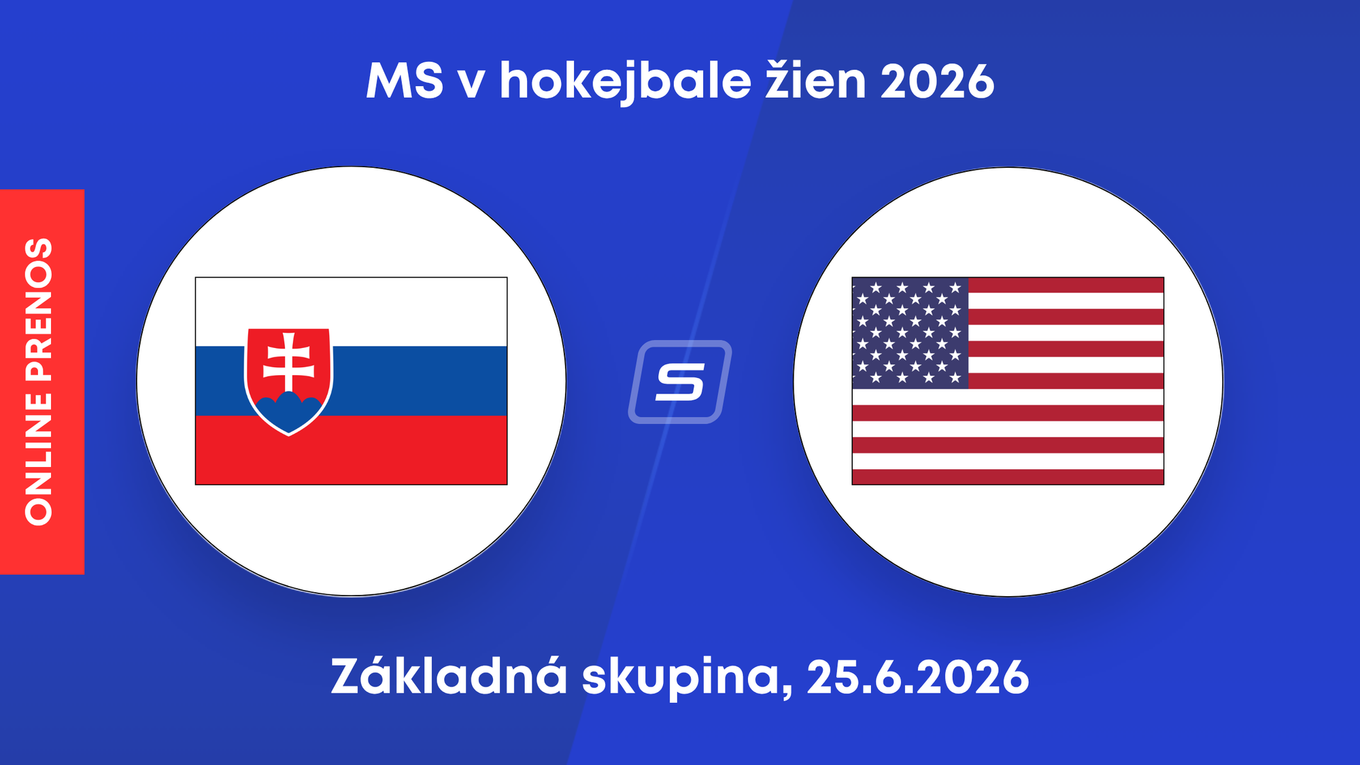 Slovensko - USA: Online prenos zo skupinového zápasu MS v hokejbale žien 2026.