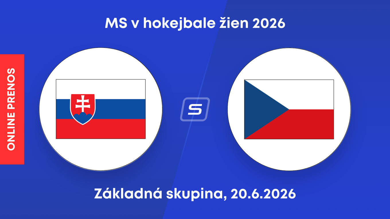 Slovensko - Česko: Sledujte s nami online prenos zo skupinového zápasu MS v hokejbale žien 2026. 