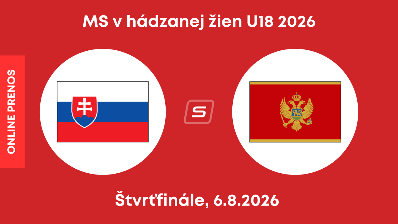 Slovensko - Čierna Hora. ONLINE prenos zo štvrťfinálového zápasu MS v hádzanej žien do 18 rokov.