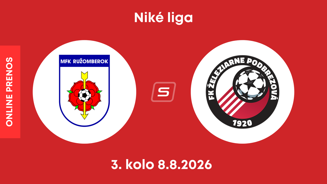 MFK Ružomberok - FK Železiarne Podbrezová: ONLINE prenos zo zápasu 3. kola Niké ligy.