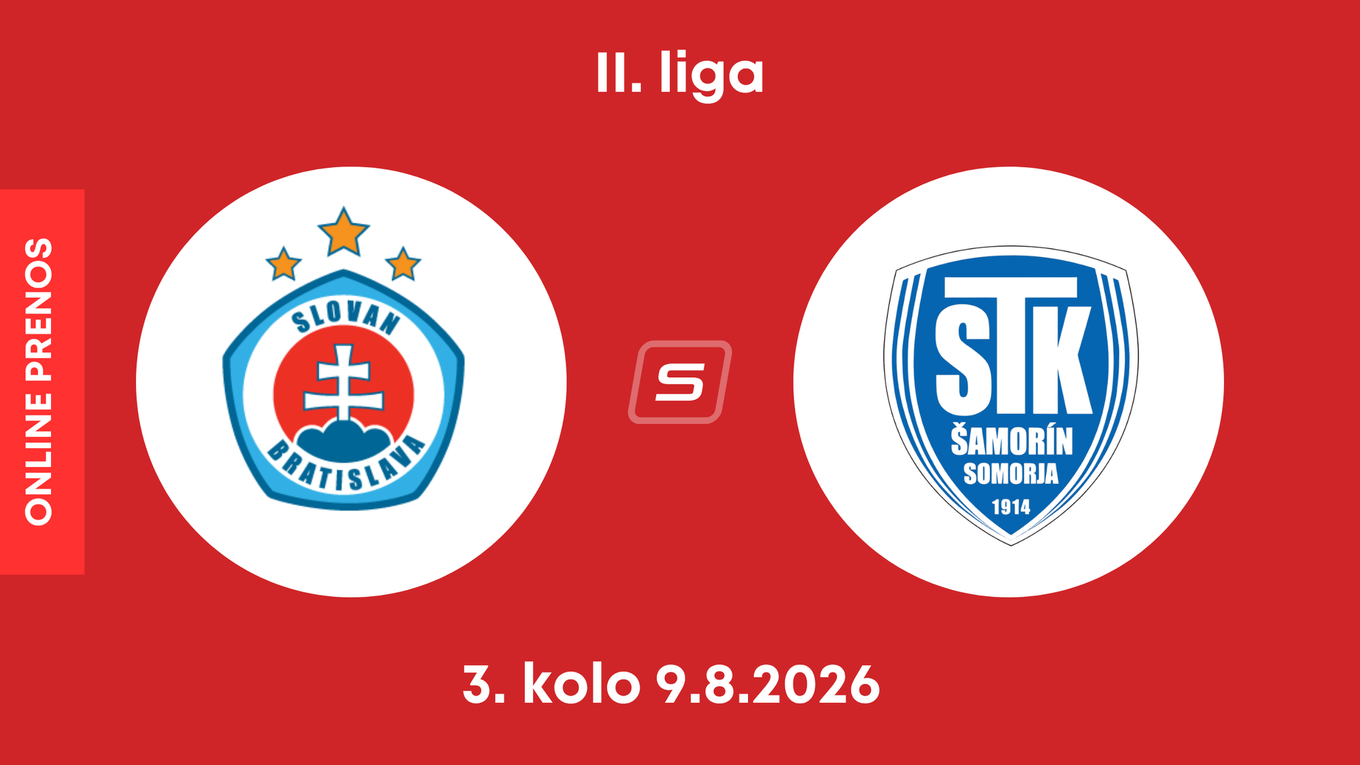 ŠK Slovan Bratislava B - FC ŠTK 1914 Šamorín: ONLINE prenos zo zápasu 3. kola II. ligy.
