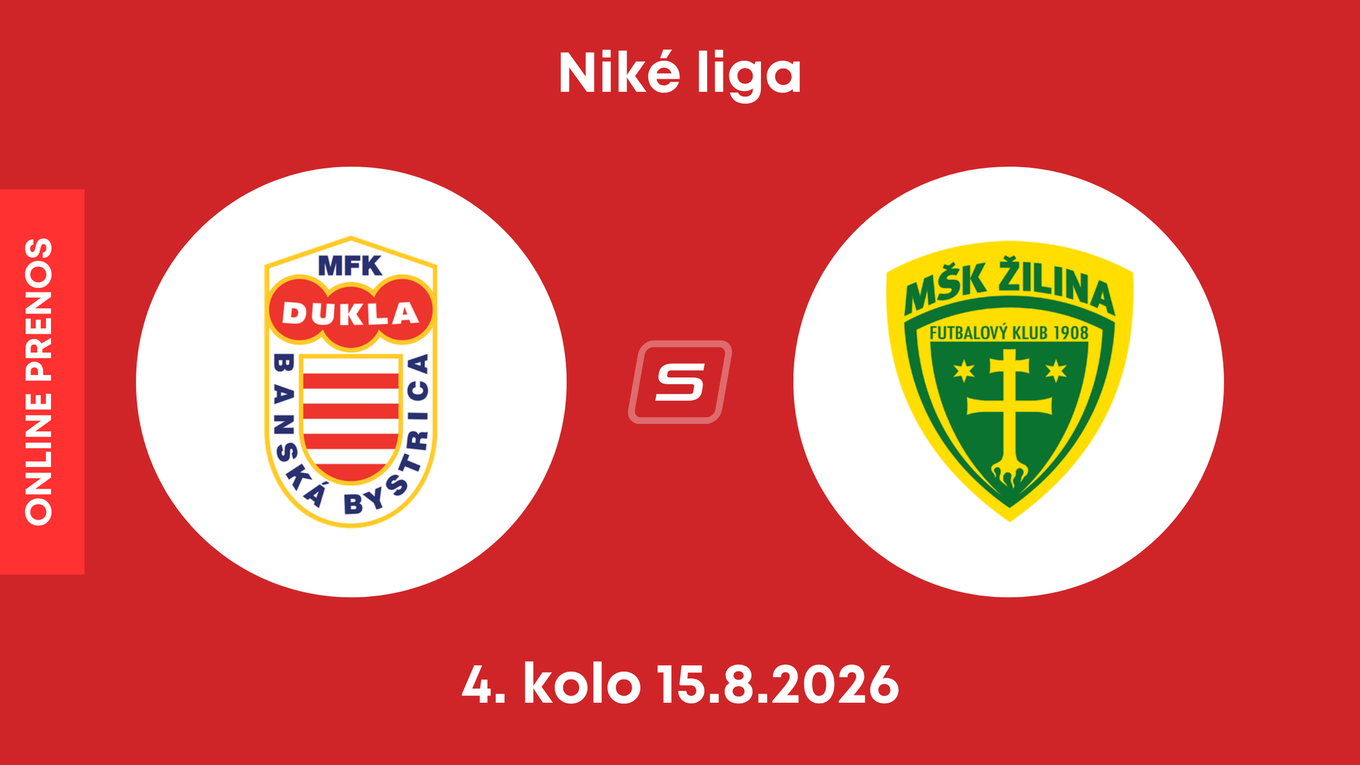 MFK Dukla Banská Bystrica - MŠK Žilina: ONLINE prenos zo zápasu 4. kola Niké ligy.