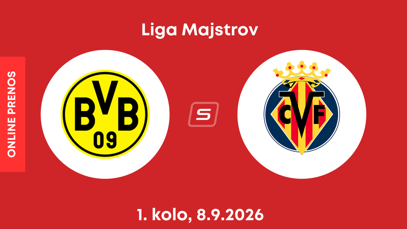 Borussia Dortmund - Villarreal CF: ONLINE prenos zo zápasu 1. kola ligovej fázy Ligy majstrov.