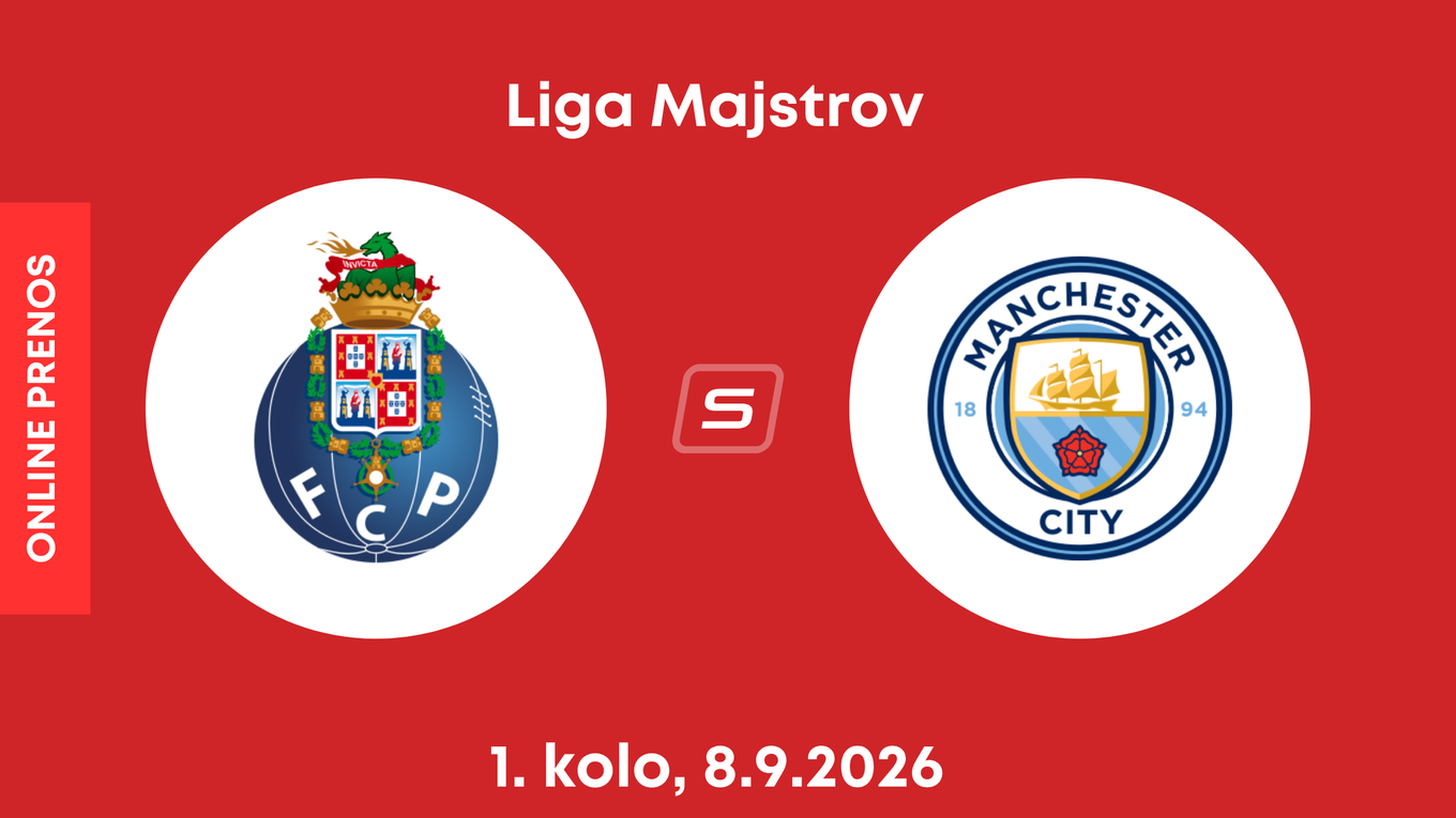 FC Porto - Manchester City: ONLINE prenos zo zápasu 1. kola ligovej fázy Ligy majstrov.