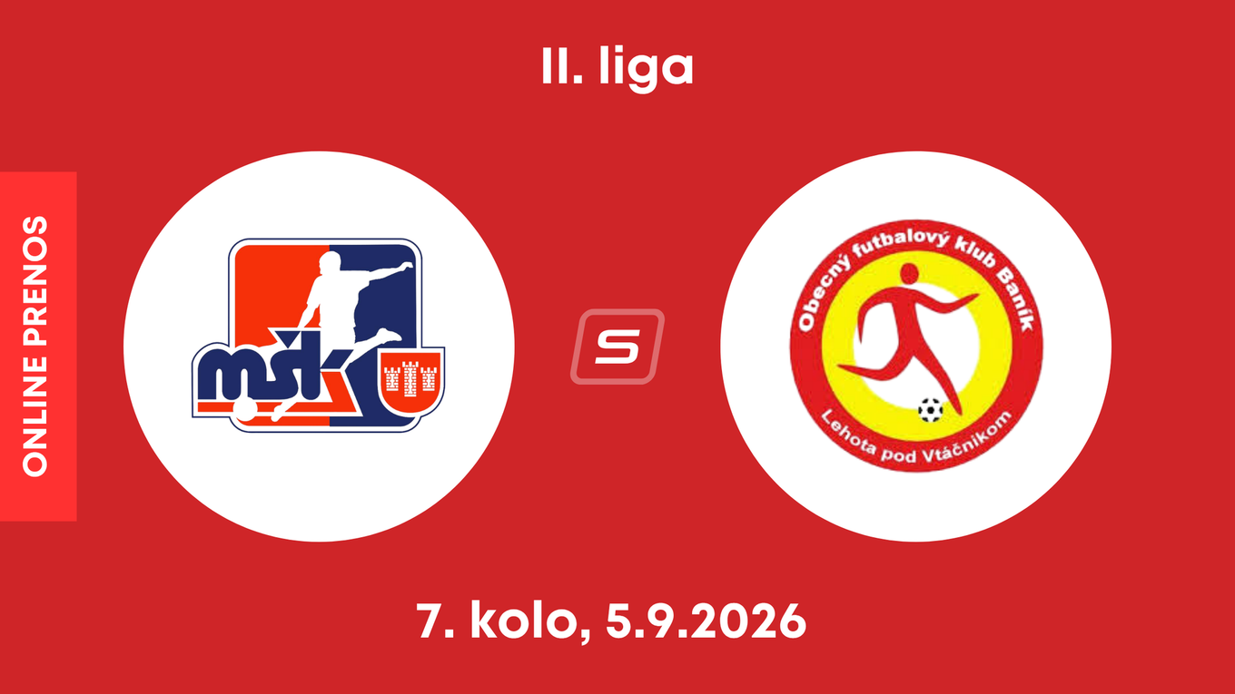 MŠK Považská Bystrica - OFK Baník Lehota pod Vtáčnikom: ONLINE prenos zo zápasu 7. kola II. ligy.