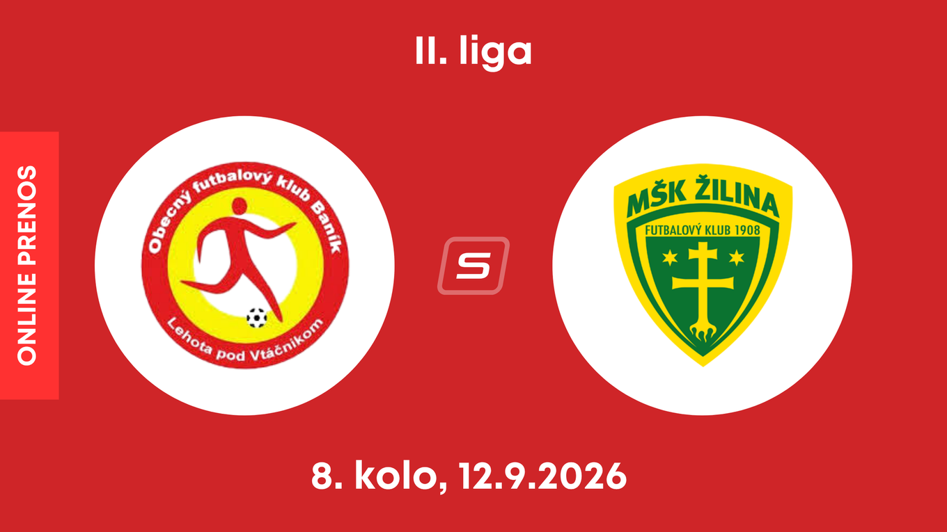 OFK Baník Lehota pod Vtáčnikom - MŠK Žilina B: ONLINE prenos zo zápasu 8. kola II. ligy.