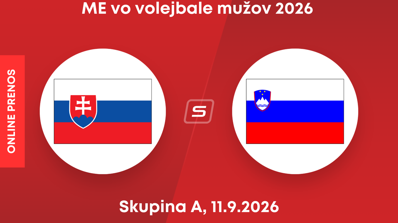 Slovensko - Slovinsko: ONLINE prenos z ME vo volejbale 2026.