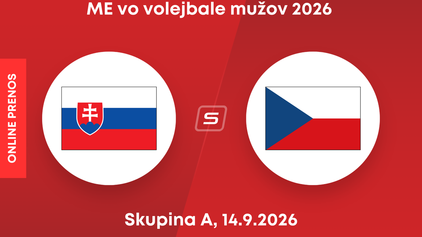 Slovensko - Česko: ONLINE prenos z ME vo volejbale 2026.