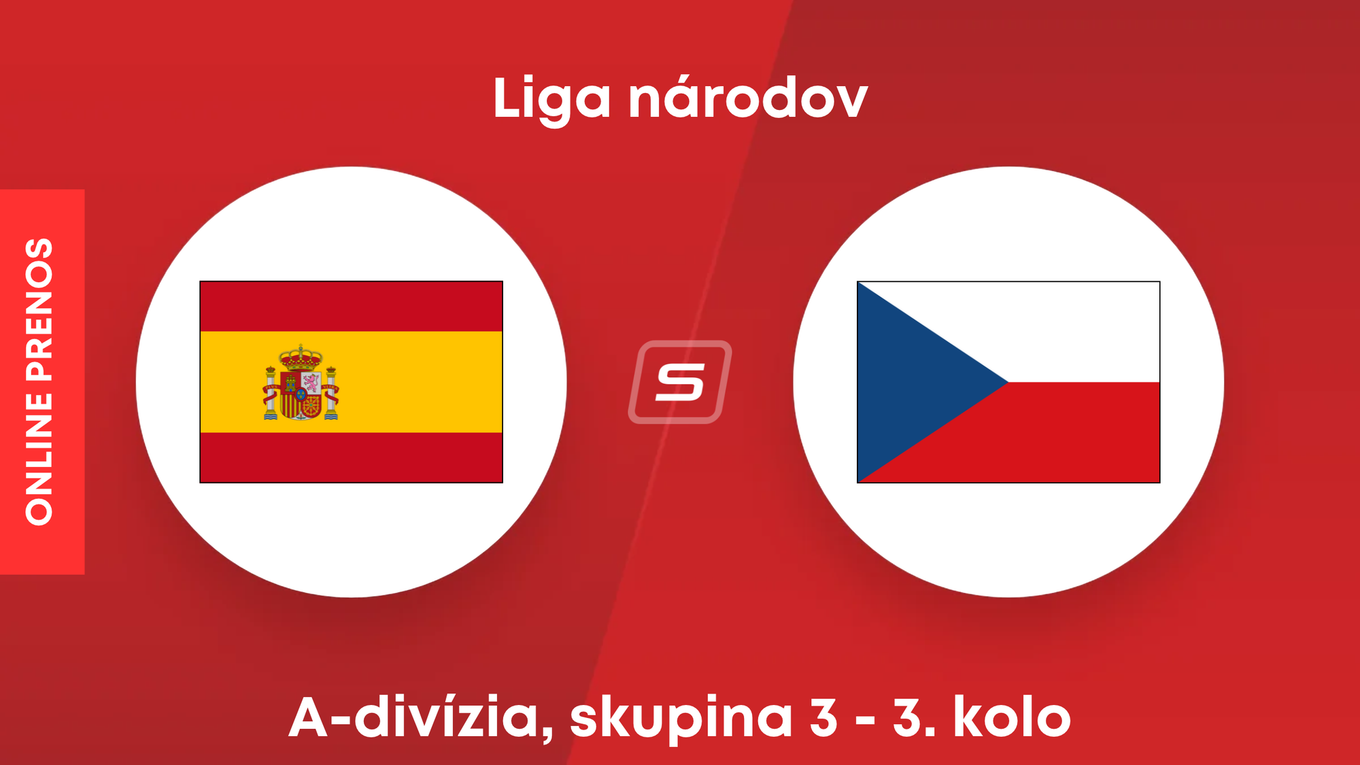 Španielsko - Česko: ONLINE prenos zo zápasu 3. skupiny A-divízie Ligy národov.
