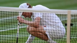 Jannik Sinner vo finále Wimbledonu 2025.