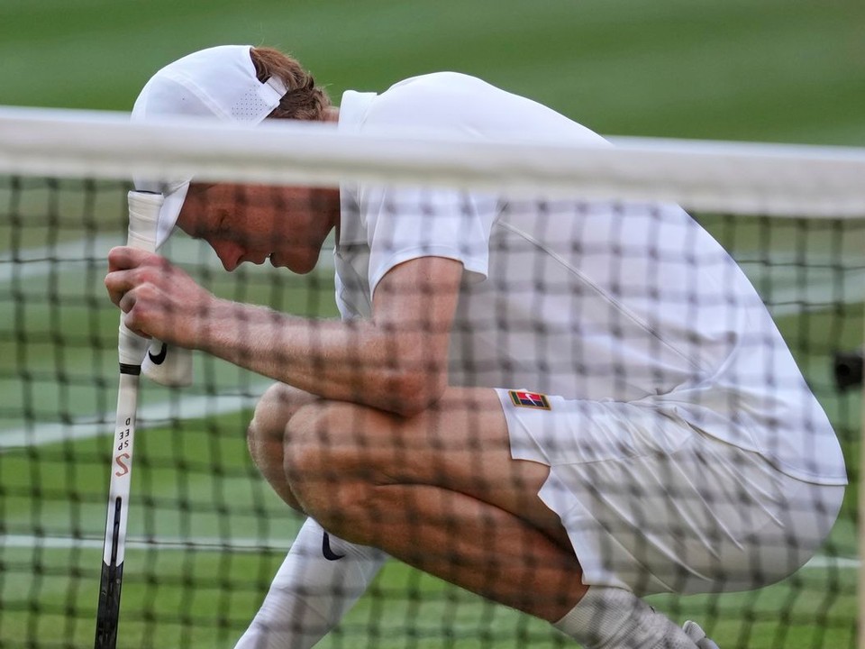 Jannik Sinner vo finále Wimbledonu 2025.