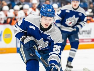 Ján Chovan v drese Sudbury Wolves.