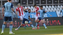 Artur Gajdoš (20) v zápase AS Trenčín 1:1 ŠK Slovan Bratislava.