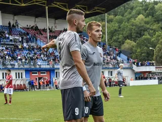 Vpravo Štefan Košč v drese FK Gerlachov.