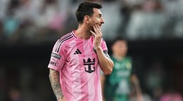 Lionel Messi v zápase Inter Miami - Leon. 