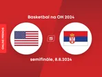 USA - Srbsko: ONLINE prenos zo semifinále basketbalu na OH 2024 v Paríži.