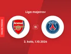 Arsenal FC - Paríž St. Germain: ONLINE prenos zo zápasu 2. kola Ligy majstrov. 