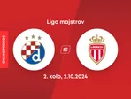 Dinamo Záhreb - AS Monaco: ONLINE prenos zo zápasu 2. kola Ligy majstrov.