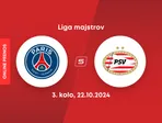 Paríž St. Germain - PSV Eindhoven: ONLINE prenos zo zápasu 3. kola Ligy majstrov.