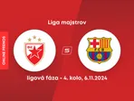 Crvena zvezda - FC Barcelona: ONLINE prenos zo zápasu 4. kola ligovej fázy Ligy majstrov.