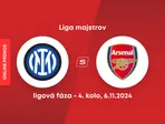 Inter Miláno - Arsenal FC: ONLINE prenos zo zápasu 4. kola ligovej fázy Ligy majstrov.