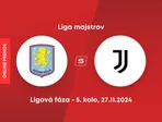 Aston Villa - Juventus FC: ONLINE prenos zo zápasu 5. kola ligovej fázy Ligy majstrov.