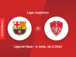 FC Barcelona - Stade Brest: ONLINE prenos zo zápasu 5. kola ligovej fázy Ligy majstrov.