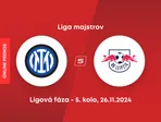 Inter Miláno - RB Lipsko: ONLINE prenos zo zápasu 5. kola ligovej fázy Ligy majstrov.