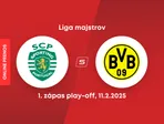 Sporting Lisabon - Borussia Dortmund: ONLINE prenos zo zápasu play-off Ligy majstrov. 