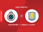 Club Bruggy KV - Aston Villa FC: ONLINE prenos zo zápasu osemfinále Ligy majstrov. 