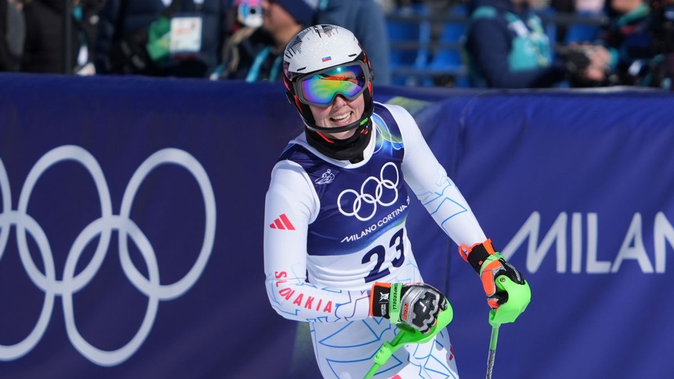 Slovenská lyžiarka Petra Vlhová po 2. kole slalomu žien na ZOH 2026. 