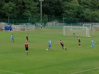 Momentka z prípravného zápasu Lučenec - Rimavská Sobota.