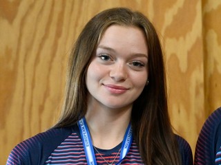 Na snímke zlatá juniorská medailistka v kategórii K1 z nedávnych ME juniorov a jazdcov do 23 rokov Karolína Abrahámová.