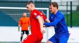 Momentka zo zápasu Slovensko - Srbsko v malom futbale