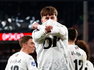 Leo Sauer sa teší z gólu. 