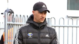 Tréner Peter Struhár počas zápasu FK Železiarne Podbrezová - MFK Zemplín Michalovce.