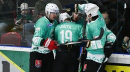 Radosť hráčov Skalice po góle