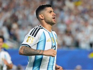 Argentínsky futbalista Cristian Romero počas MS 2026.