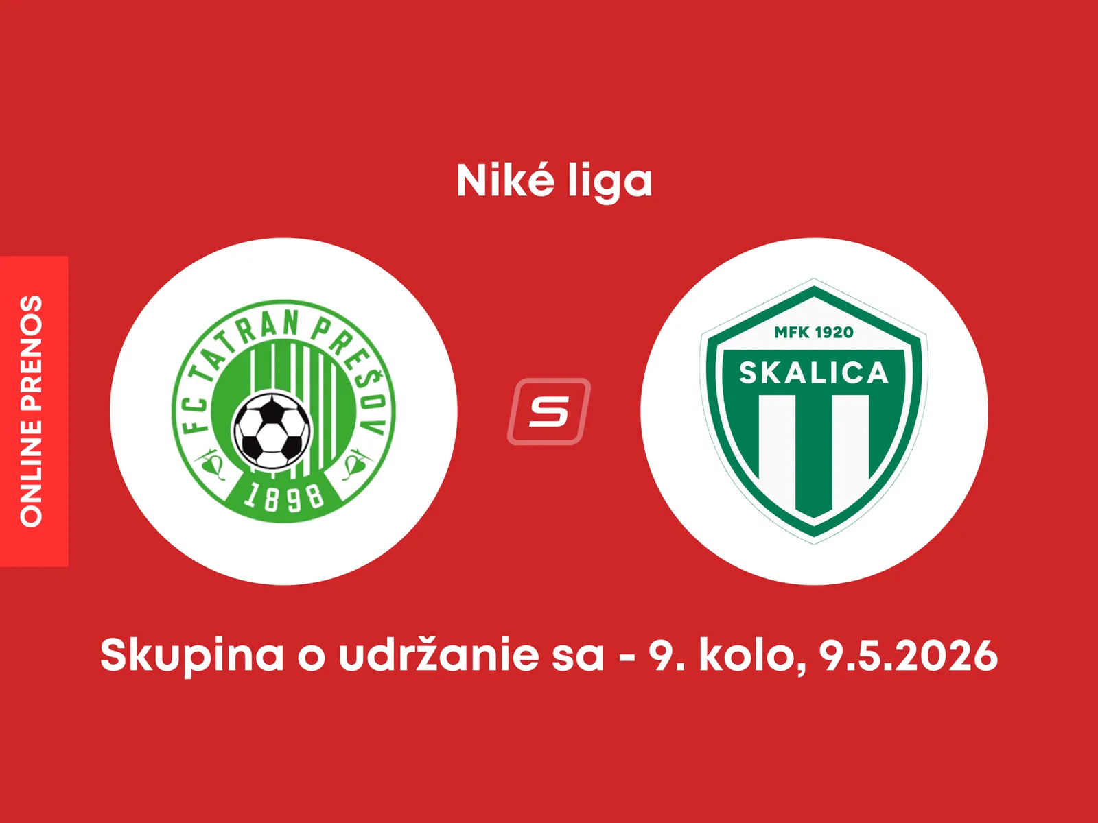 FC Tatran Prešov - MFK Skalica: ONLINE prenos zo zápasu 9. kola skupiny o udržanie sa v Niké lige.