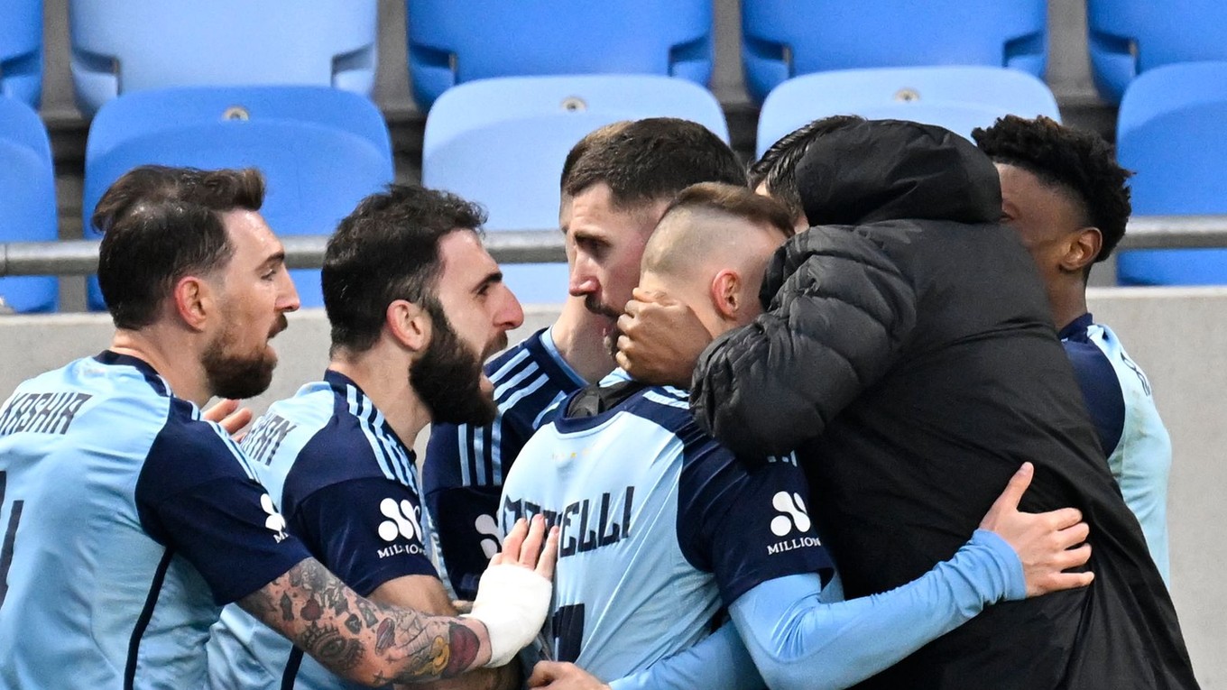 Futbalisti ŠK Slovan Bratislava.