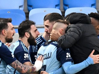 Futbalisti ŠK Slovan Bratislava.