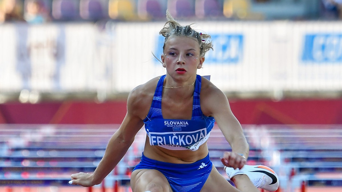 Laura Frličková na ME v atletike do 18 rokov 2024. 