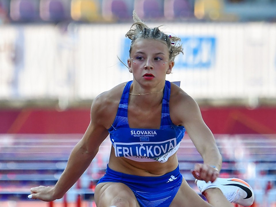 Laura Frličková na ME v atletike do 18 rokov 2024. 