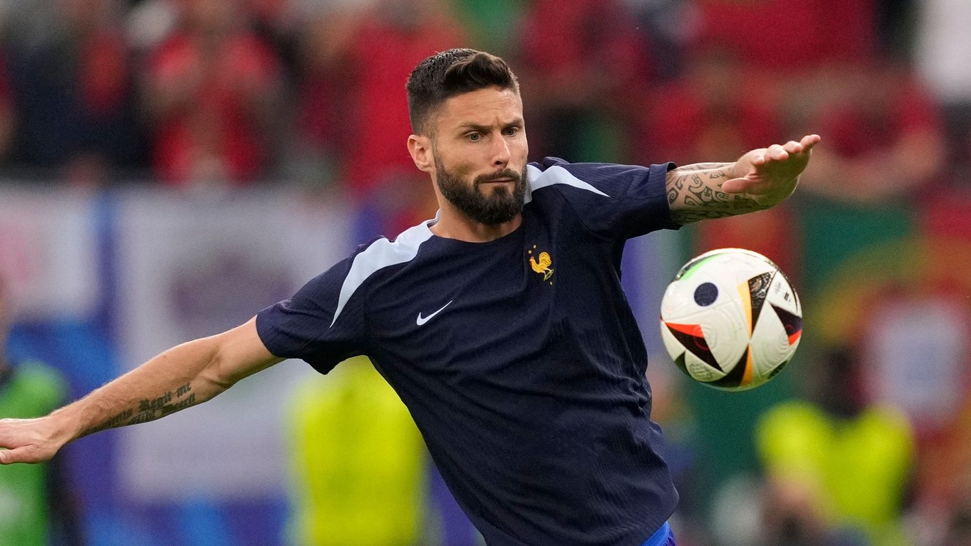 Francúzsky útočník Olivier Giroud počas EURO 2024.